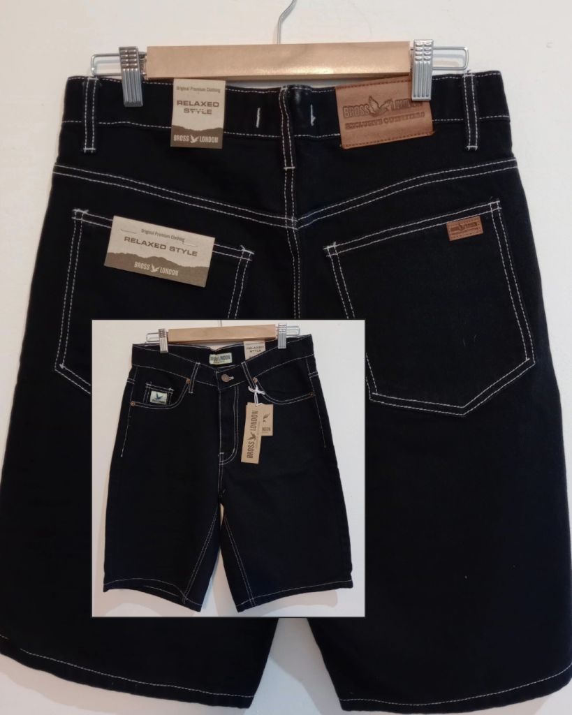 Bermuda jean negra